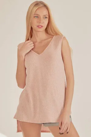 Mauve V Neck Tank