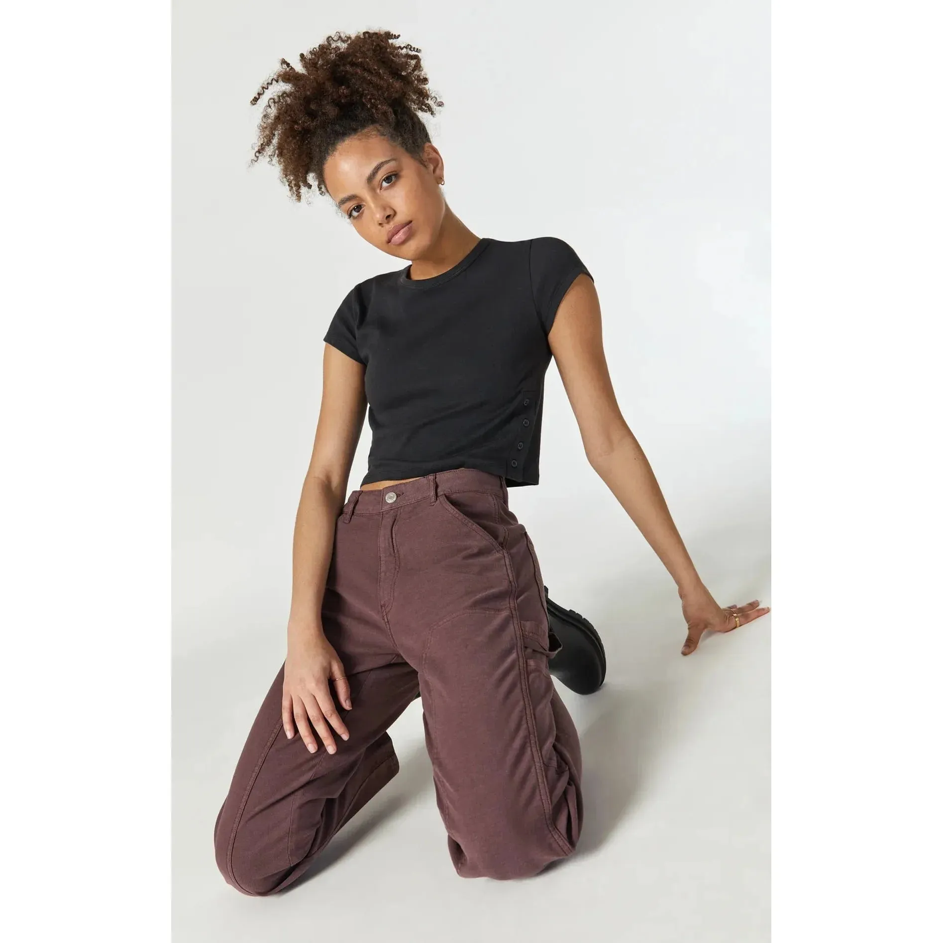 Mavi Luisa Pant Mahogany in Luxe Twill