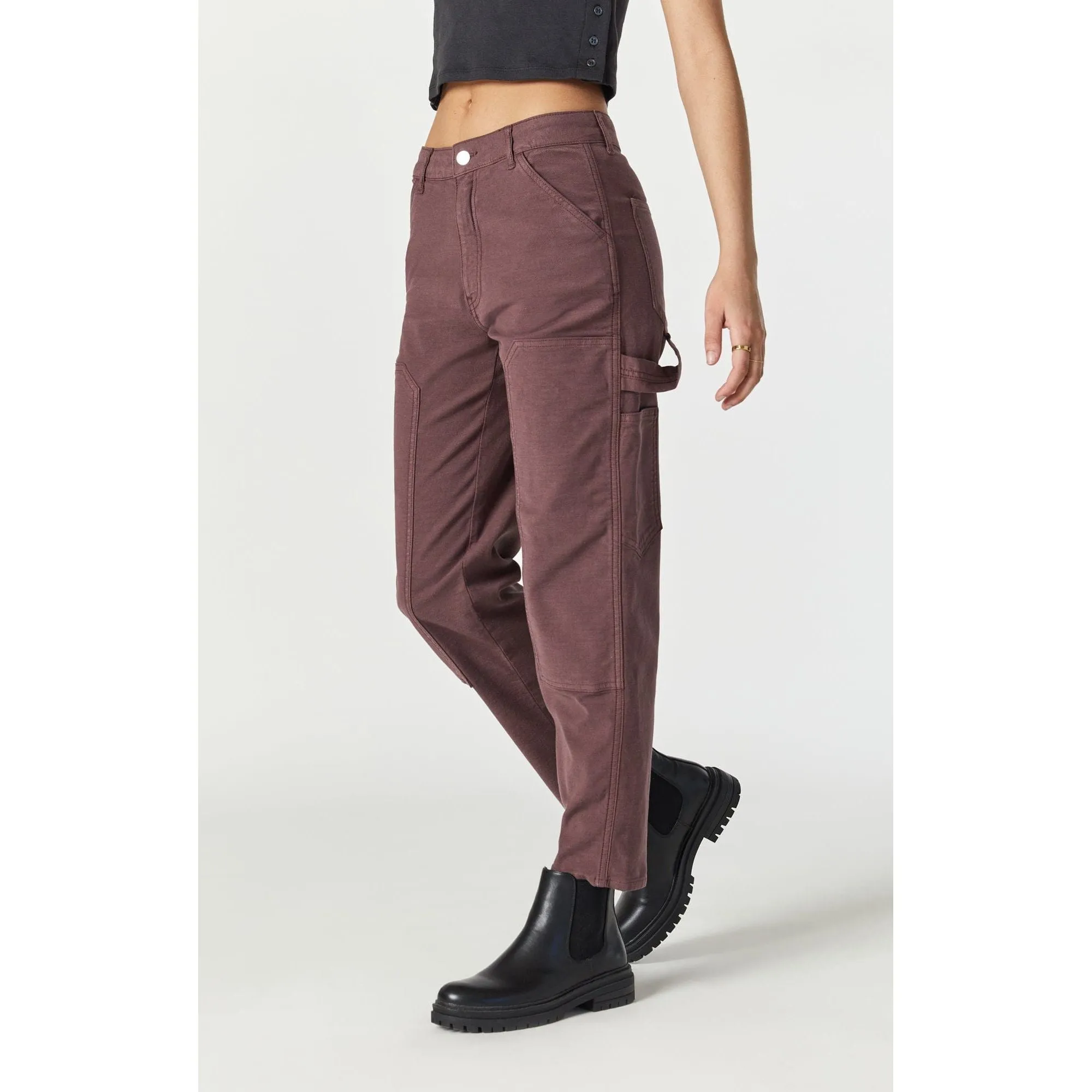 Mavi Luisa Pant Mahogany in Luxe Twill