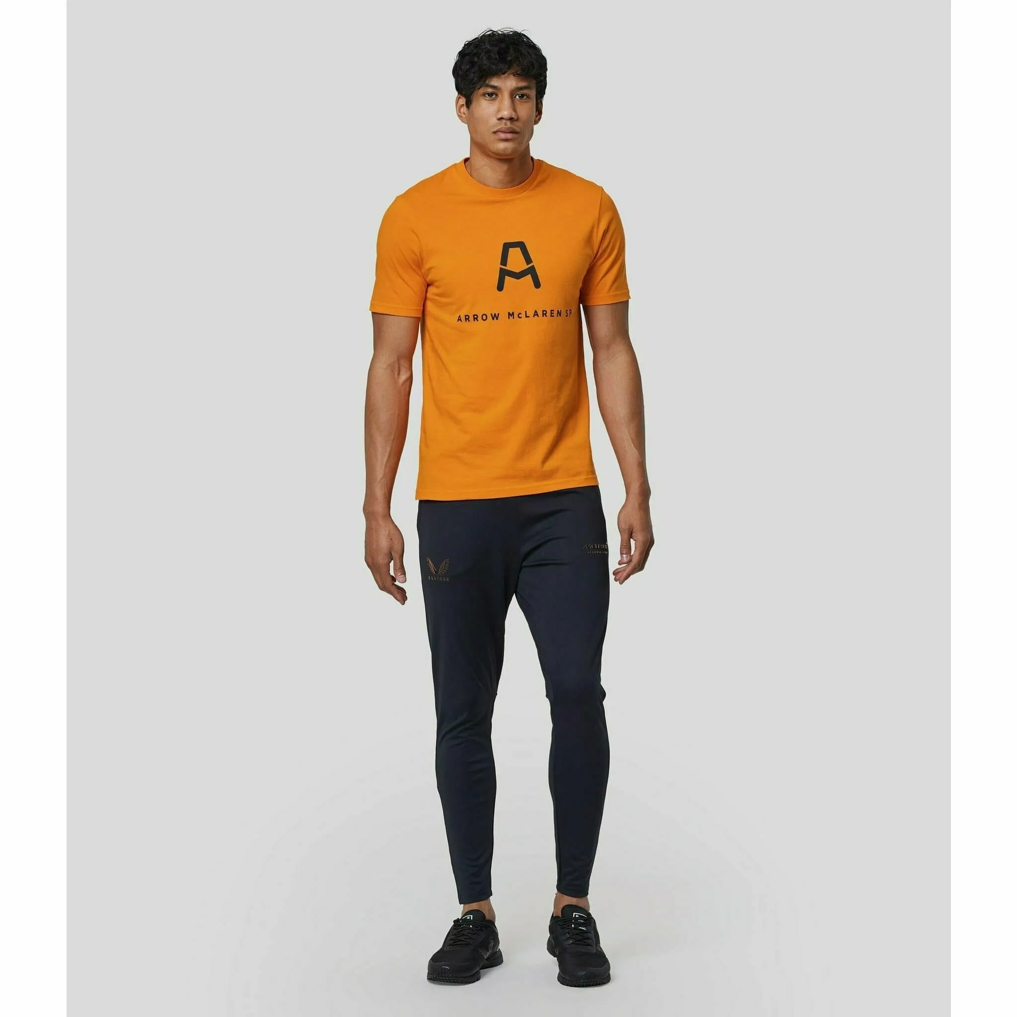 McLaren Indy Car Men's Core Logo Drivers T-Shirt -Papaya