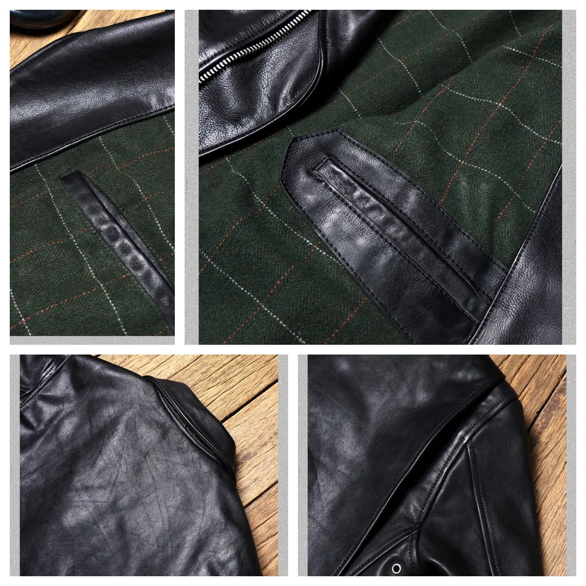Men's 1950s Motorcycle Leather Jacket 613