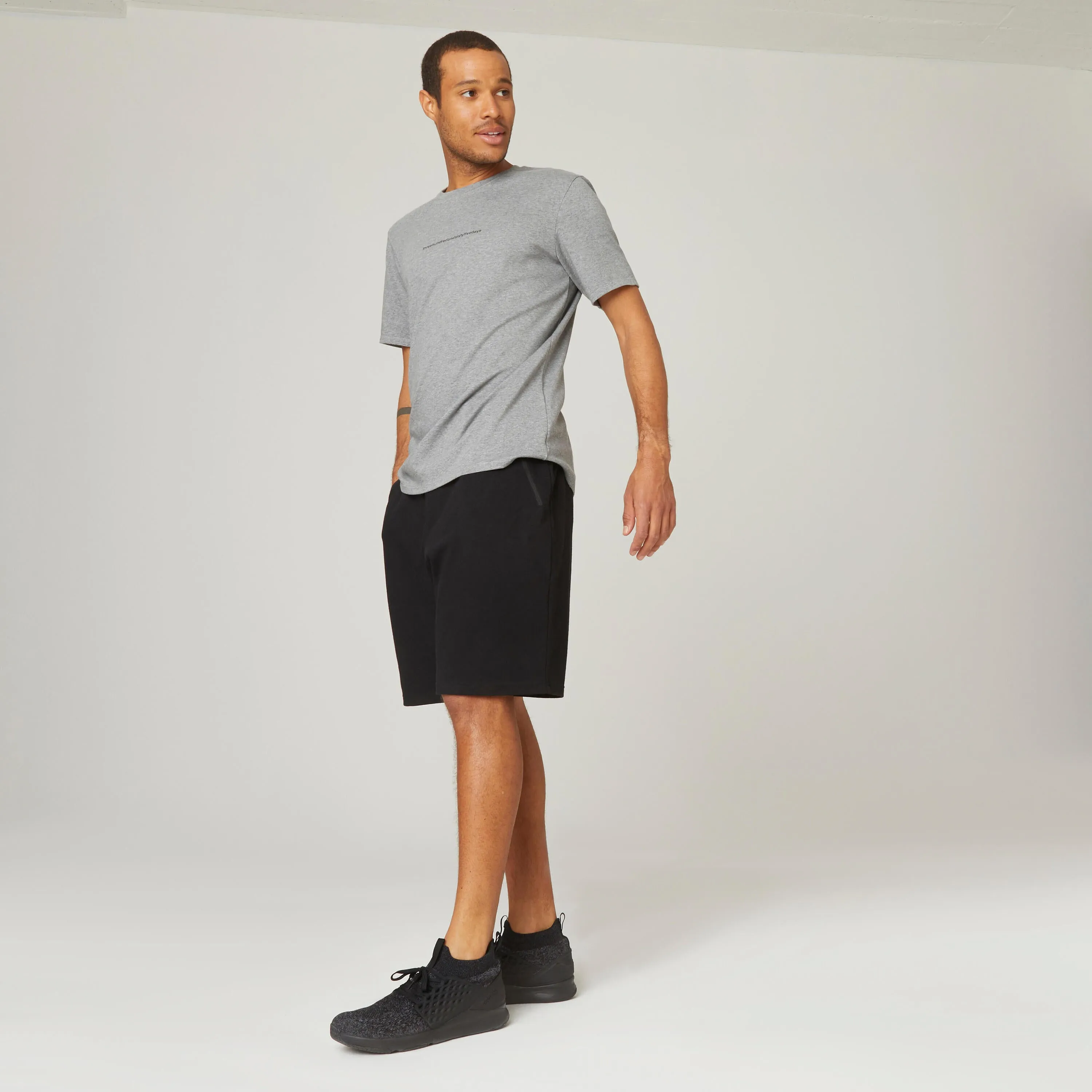 Men's shorts - 500 black DOMYOS, black