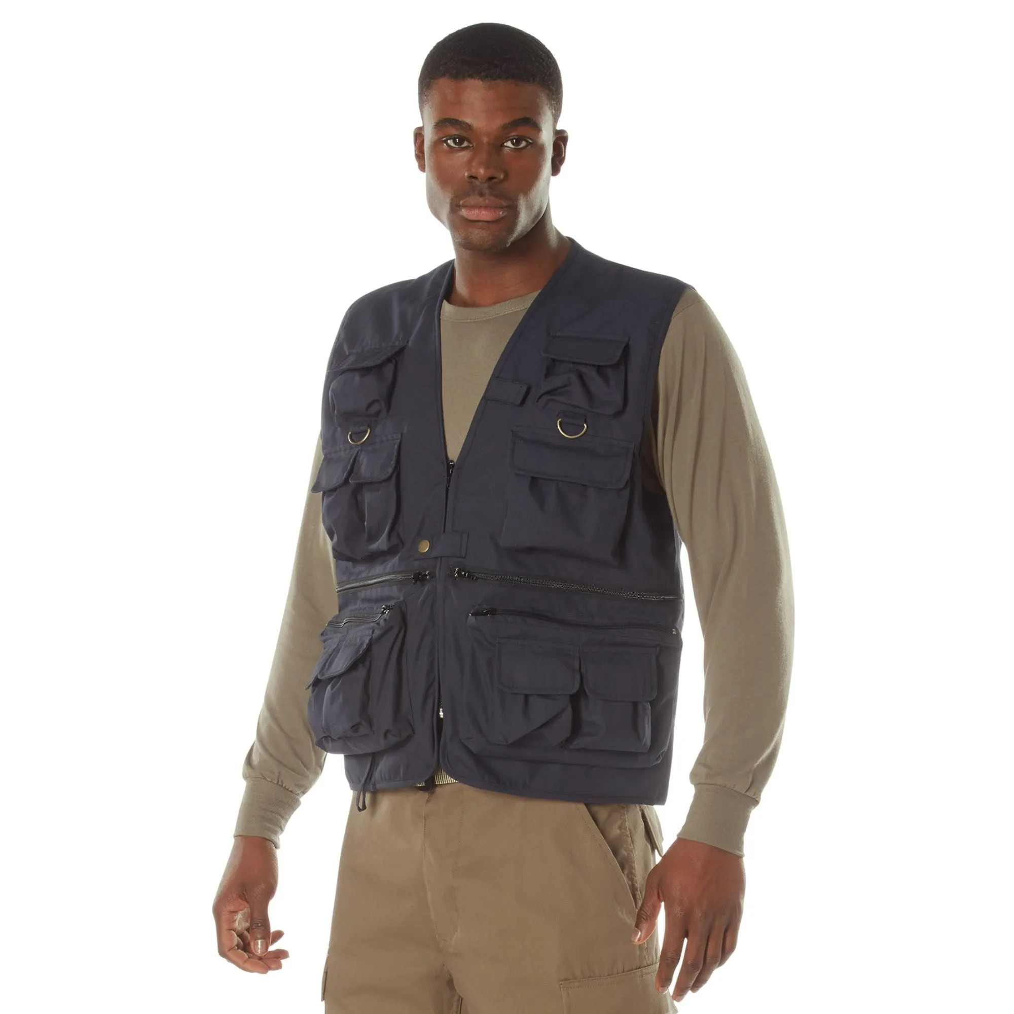 Midnight Navy Blue - Fishing and Travel Vest 17 Pockets