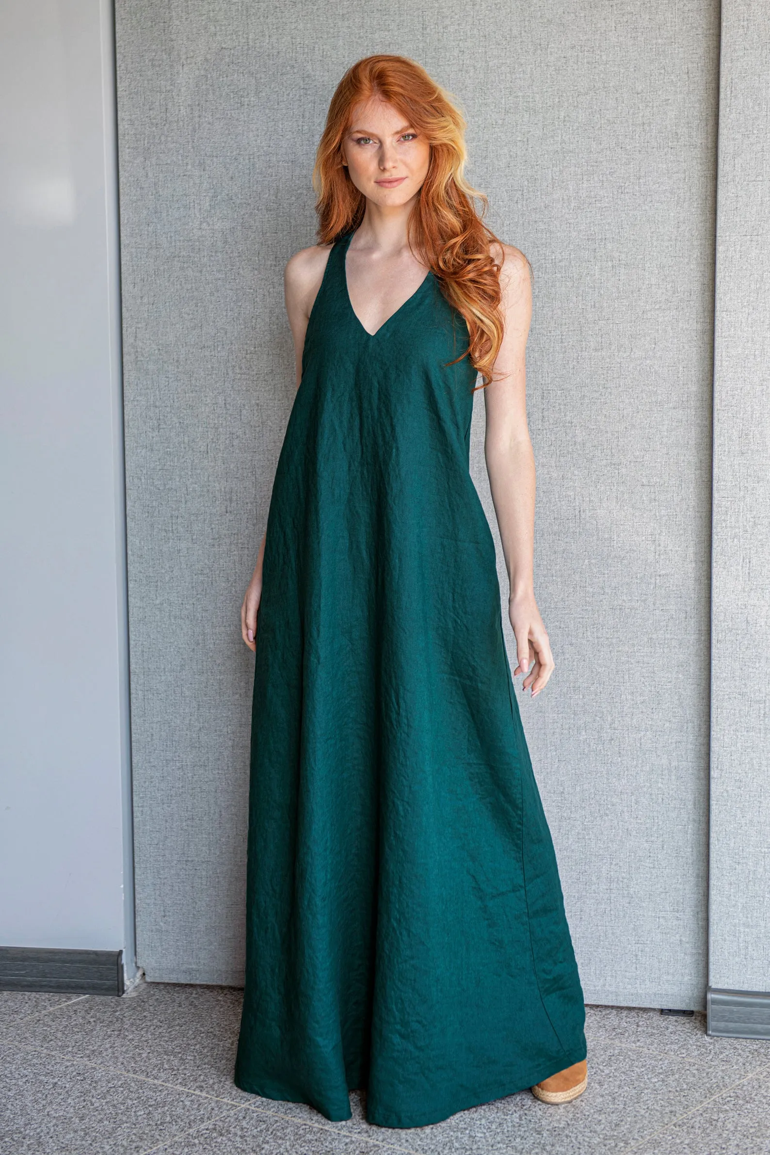 Minimalist Linen Sleeveless Dress