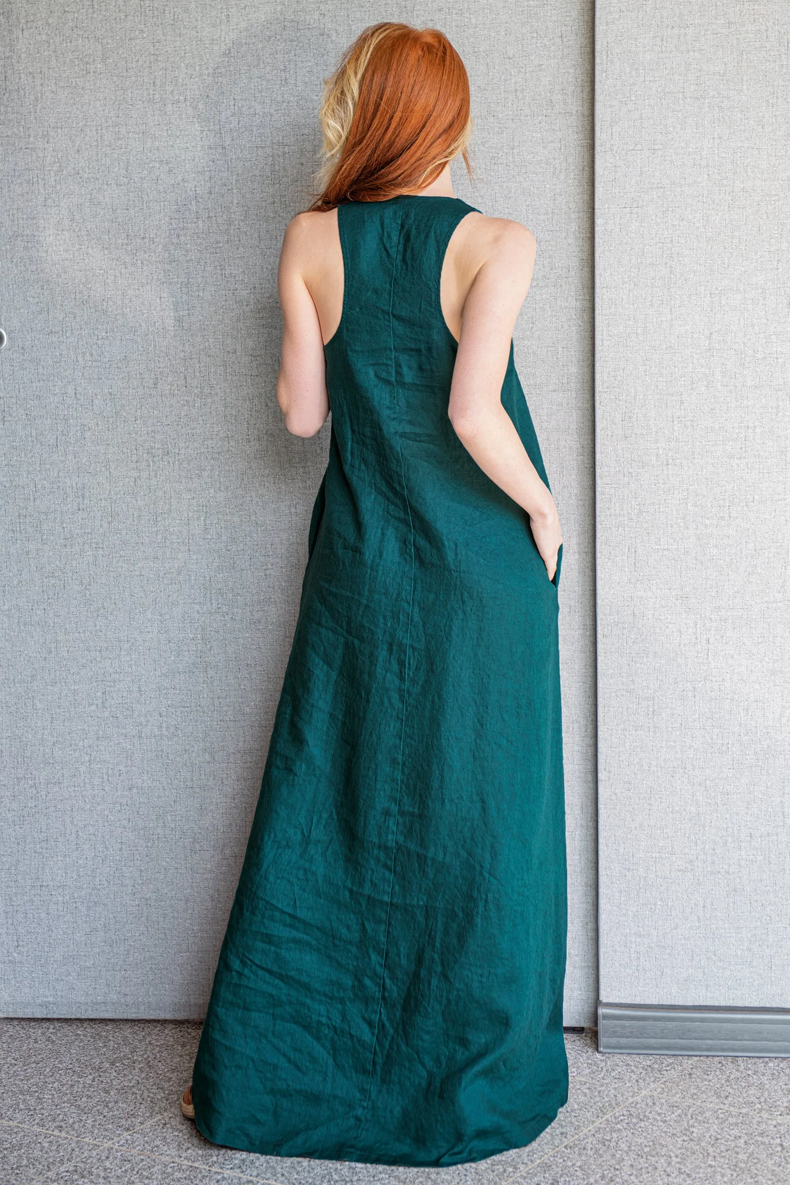 Minimalist Linen Sleeveless Dress
