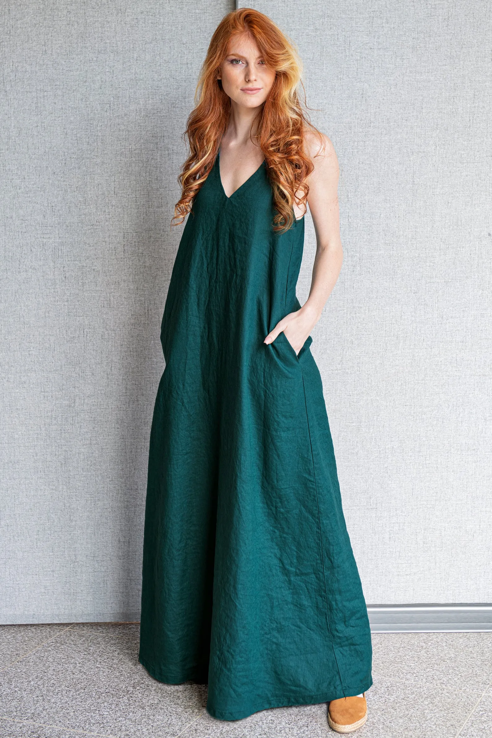 Minimalist Linen Sleeveless Dress