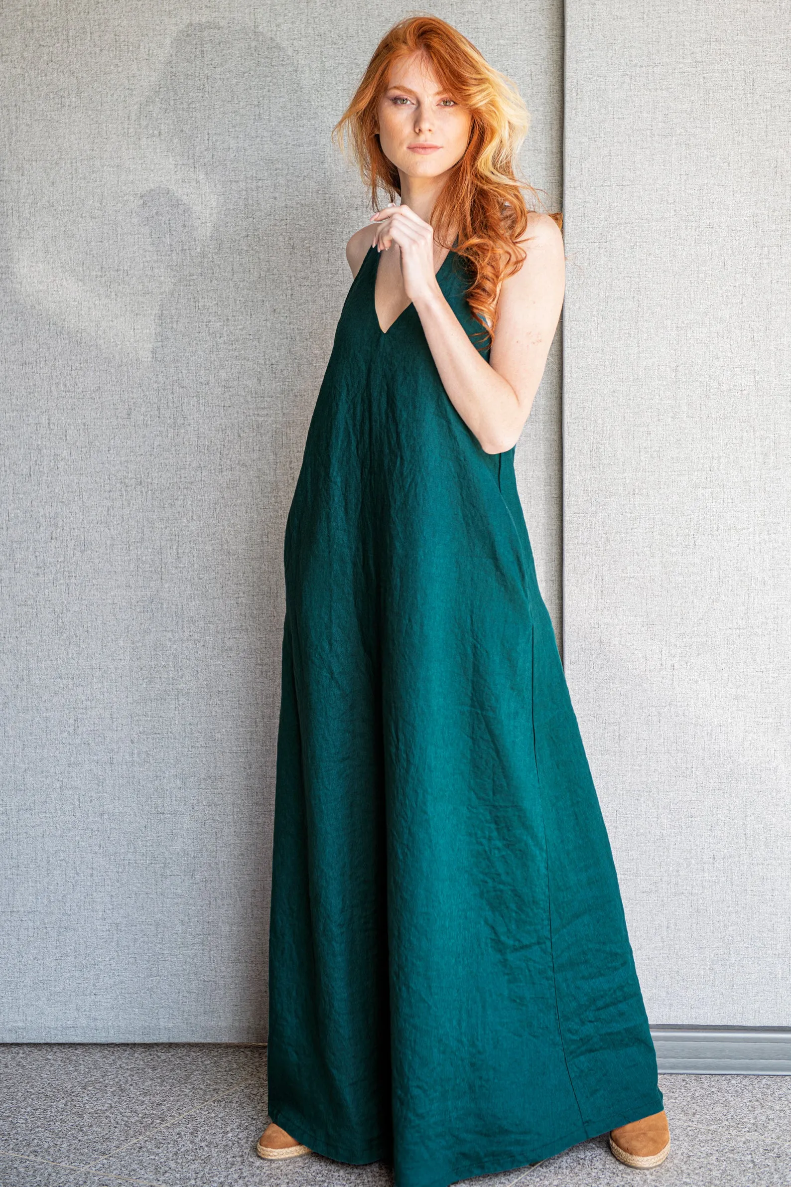 Minimalist Linen Sleeveless Dress