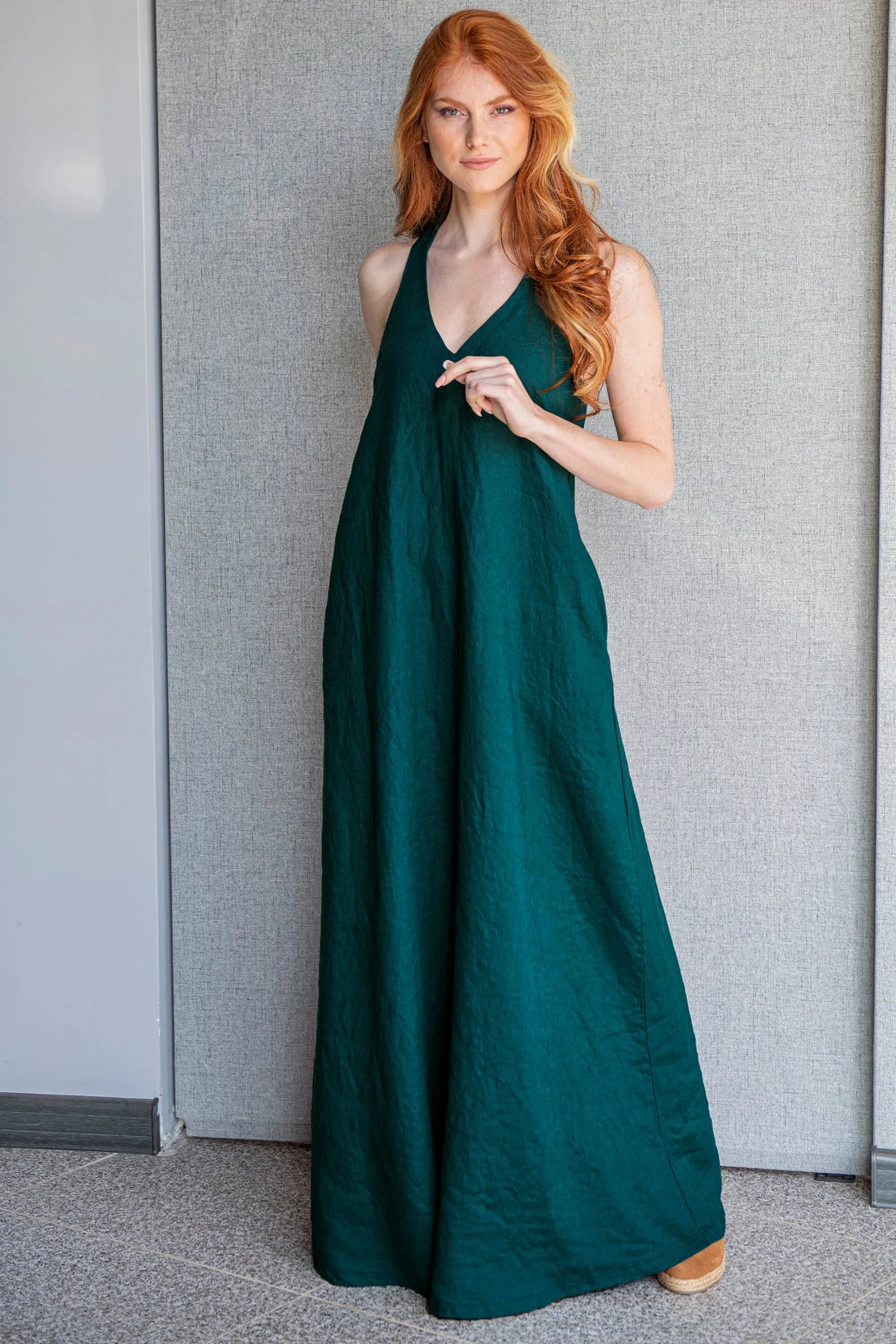 Minimalist Linen Sleeveless Dress