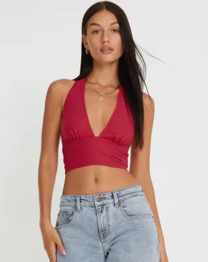 Nania Crop Top in Tango Red