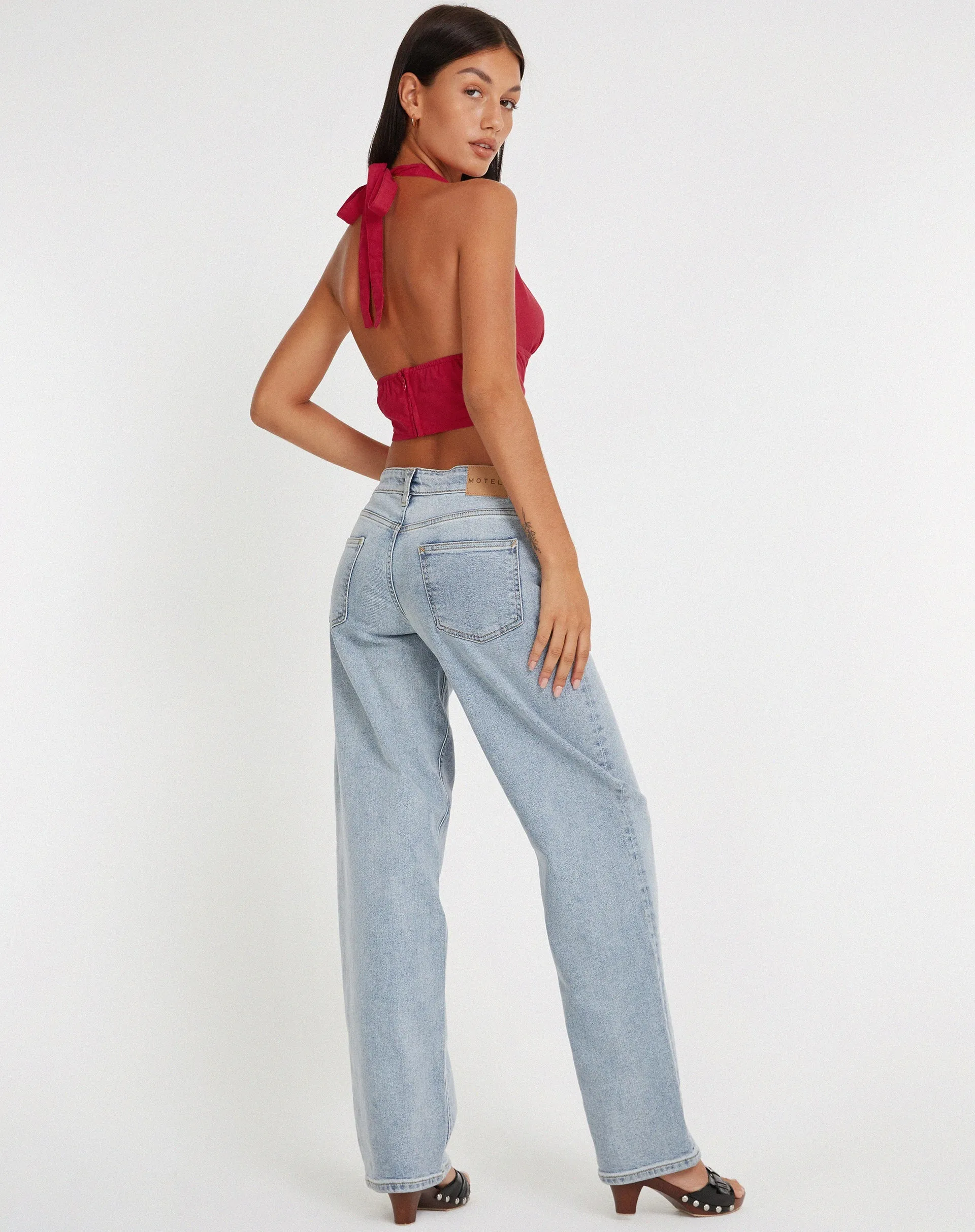 Nania Crop Top in Tango Red