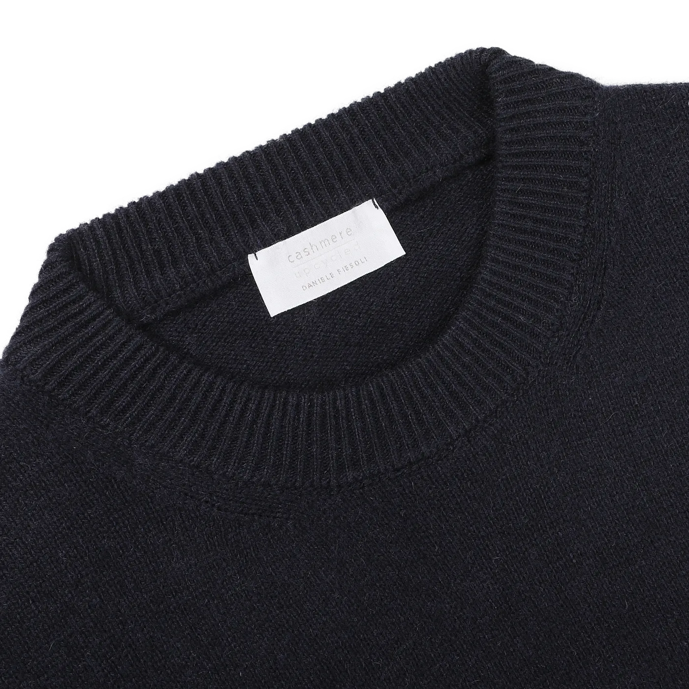 Navy Blue Cashmere Crewneck Sweater