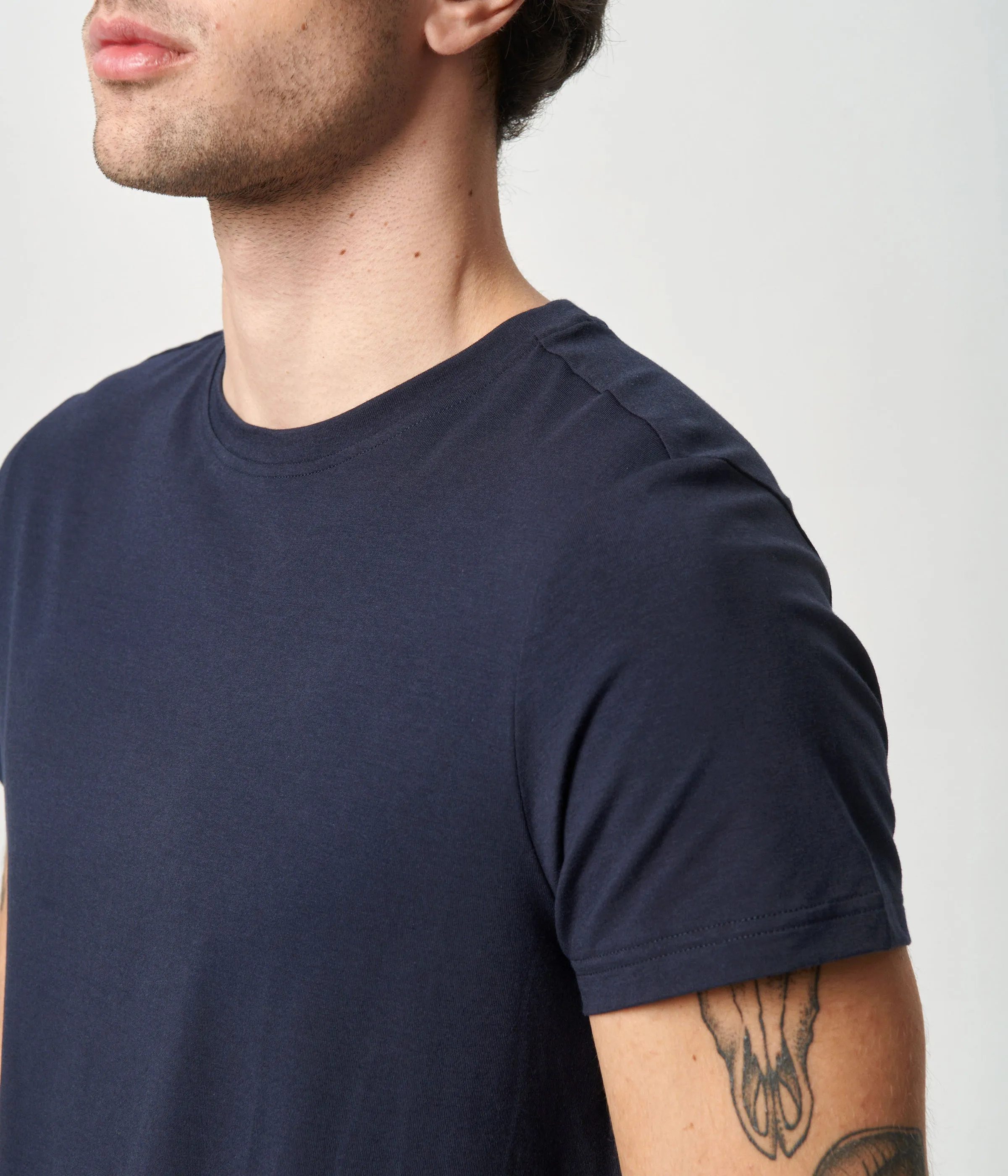 Navy crew neck bamboo T-shirt