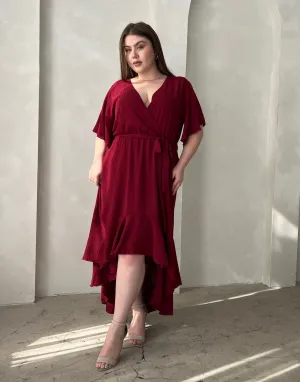 Plus Size Short Sleeve High Low Dress