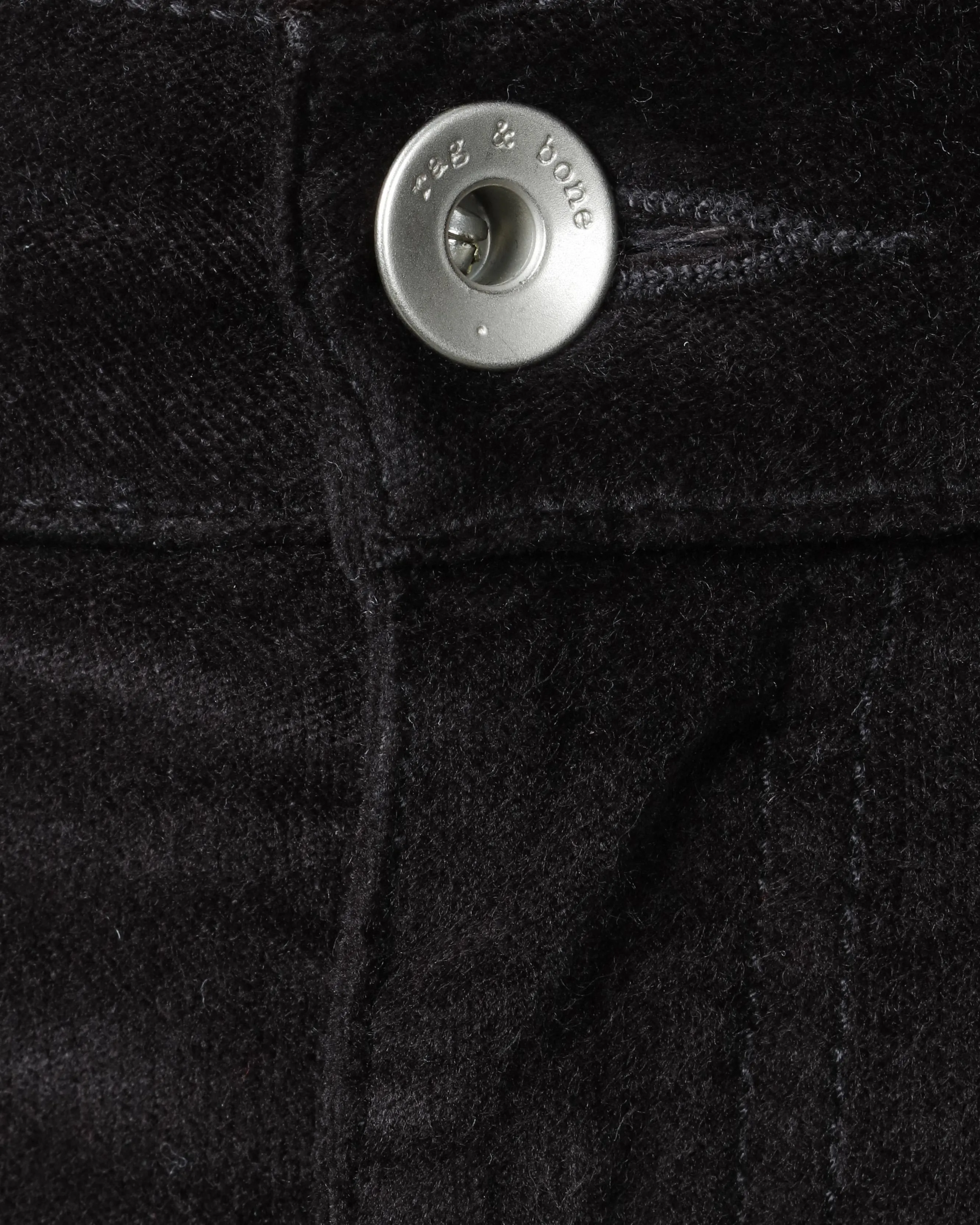 Rag & Bone -  High Rise Velvet Skinny Black Jeans
