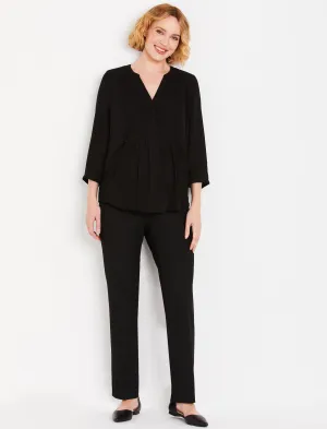 Secret Fit Belly Bi-stretch Suiting Straight Leg Maternity Pants in Black