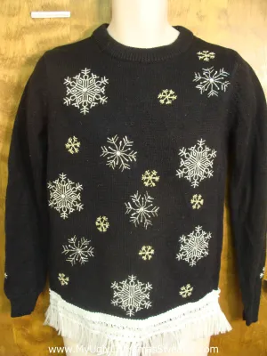 Snowflakes Falling Tacky Xmas Sweater