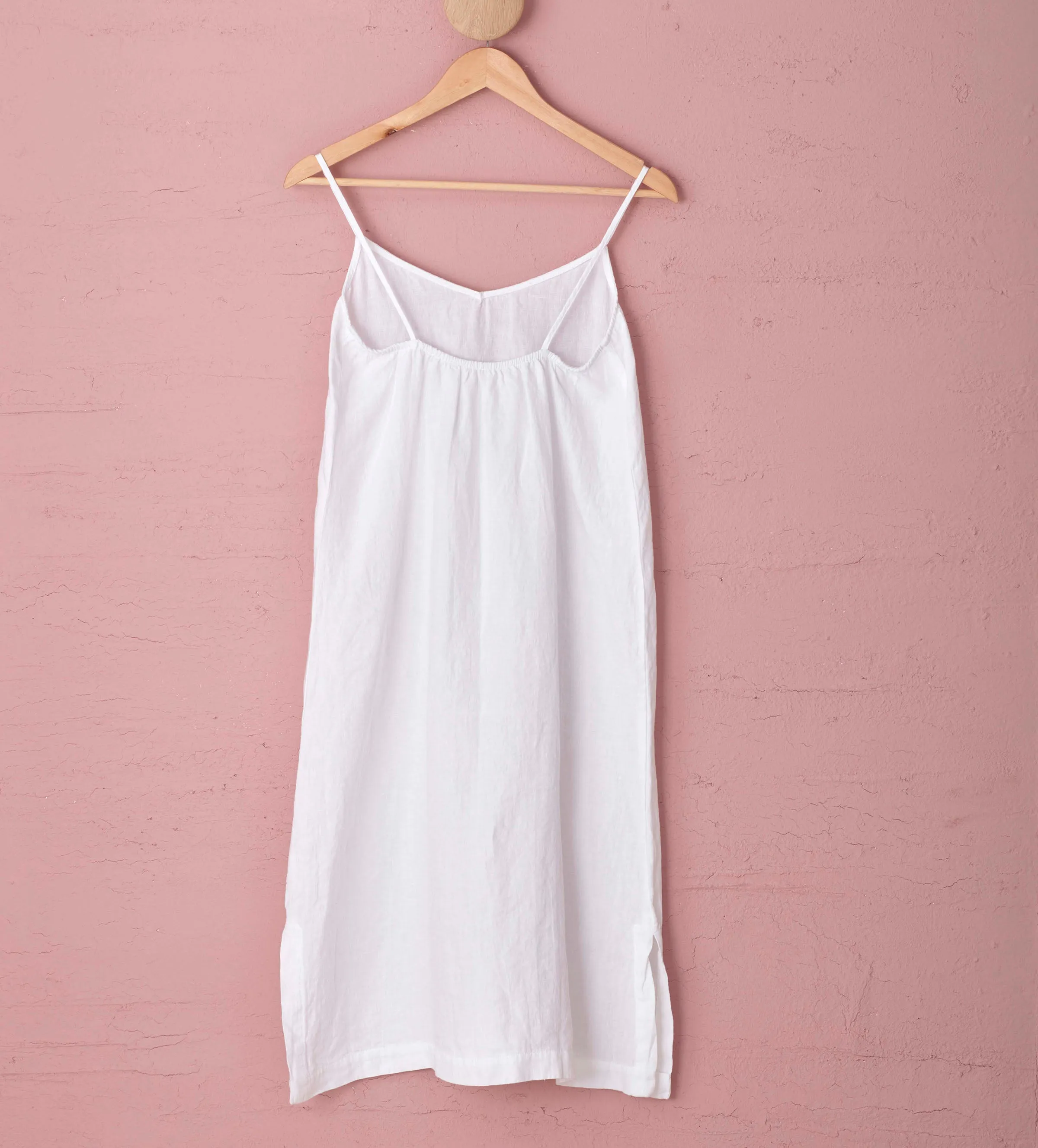 White Alice 100% Linen Cami Nightie