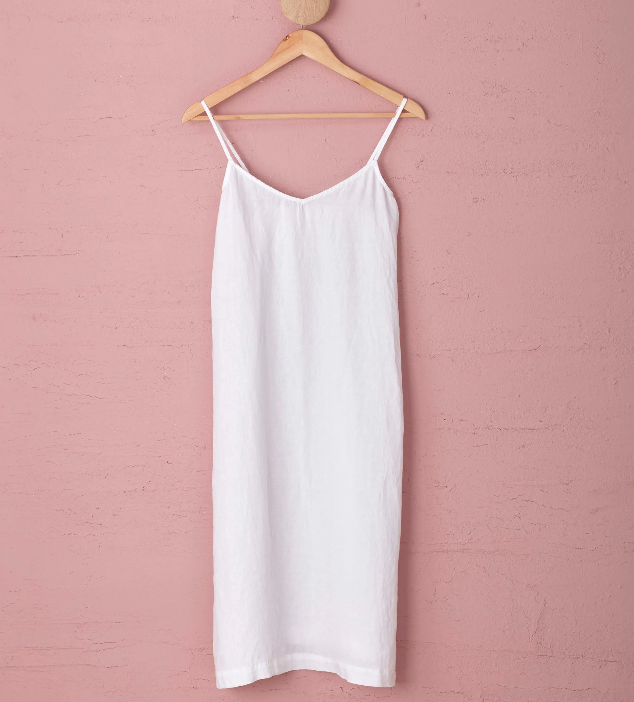 White Alice 100% Linen Cami Nightie