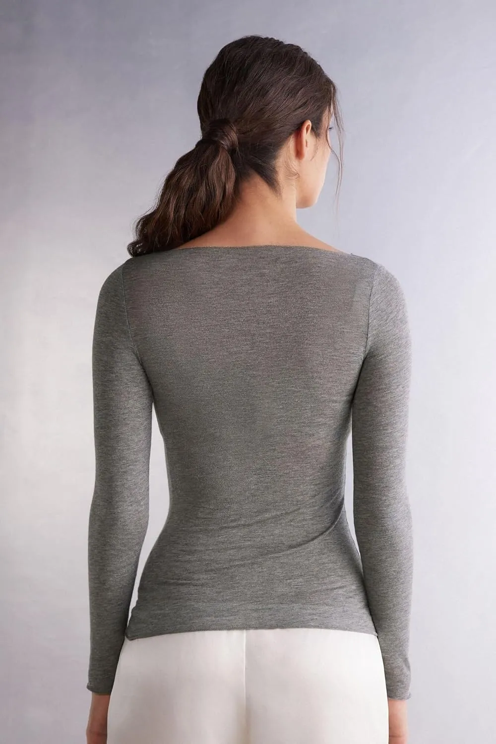 Woman's Boat Neck Modal Cashmere Ultralight Top