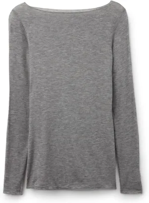 Woman's Boat Neck Modal Cashmere Ultralight Top