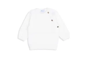 Wynne Cream Merino Wool Wrap Pullover