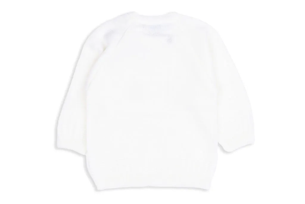 Wynne Cream Merino Wool Wrap Pullover