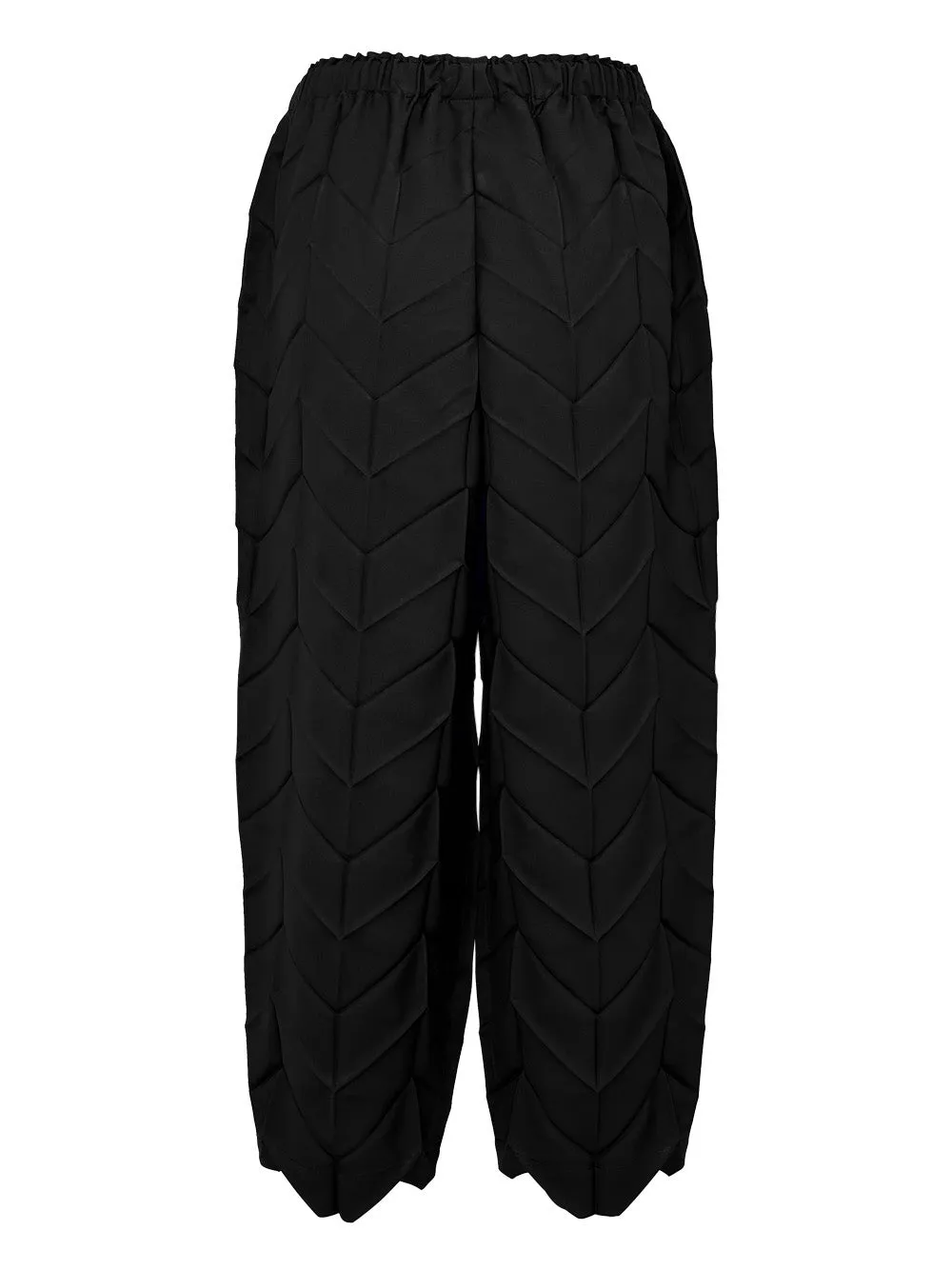 Zig Zag Pleats Bottom Slim Pants