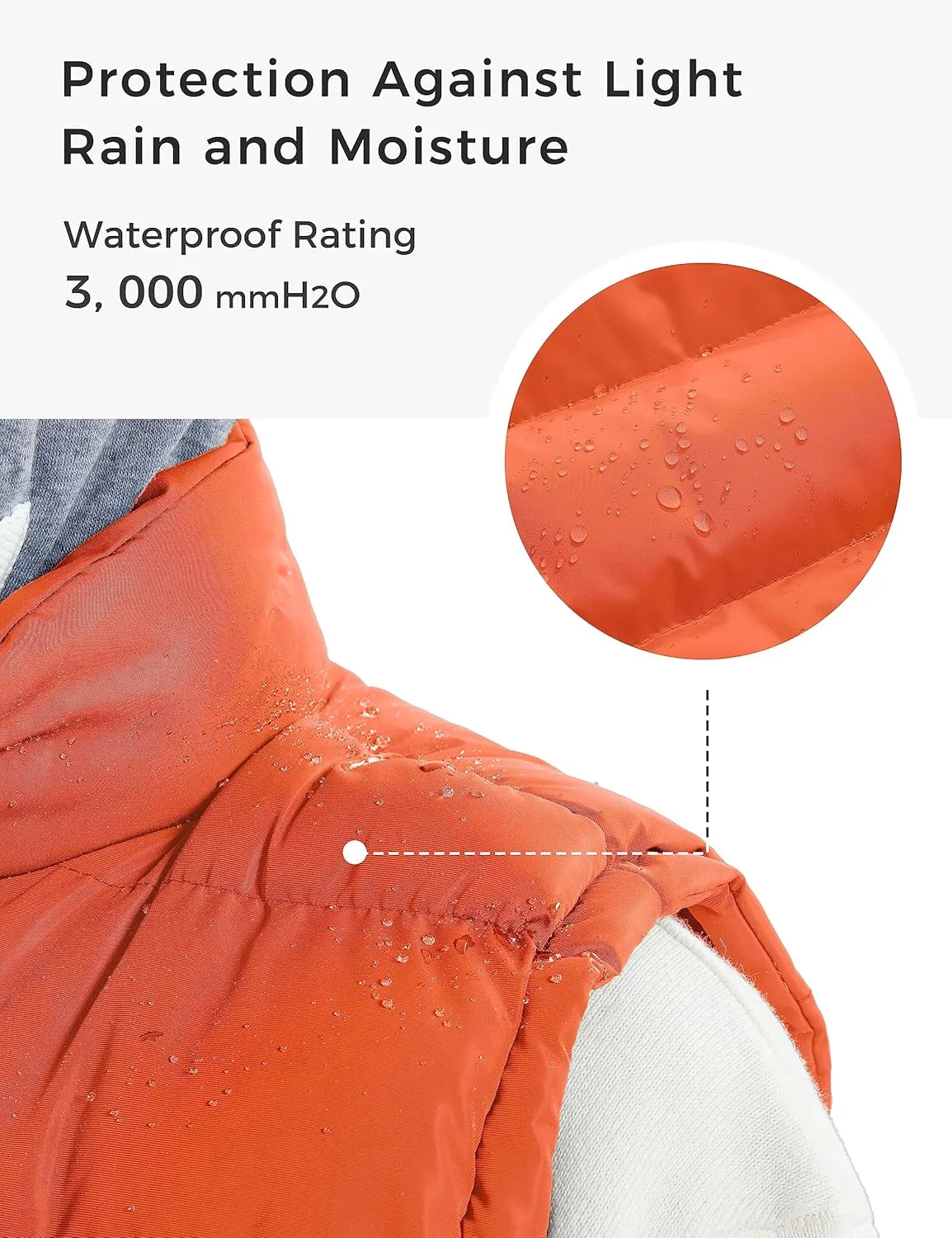 ZSHOW Men's Puffer Vest Removable Hooded Vest Outdoor Winter Vest